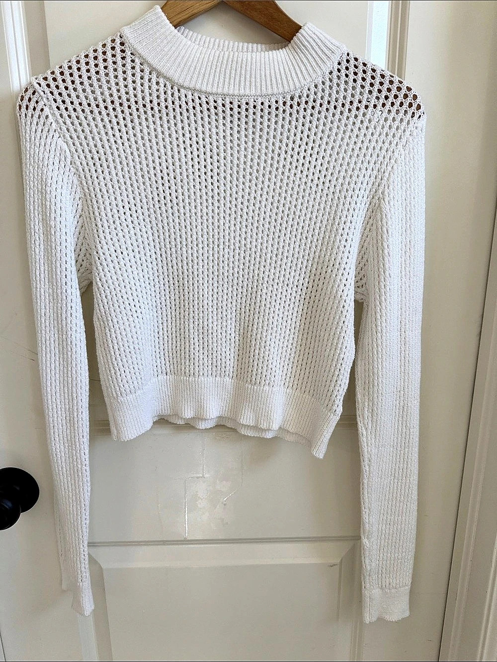Miss Love White Knit Sweater Size Medium Like New
